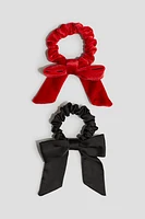 2-pack Bow-detail Scrunchies