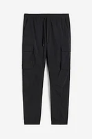 Slim Fit Nylon Cargo Joggers