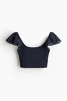 Smocked Crop Top