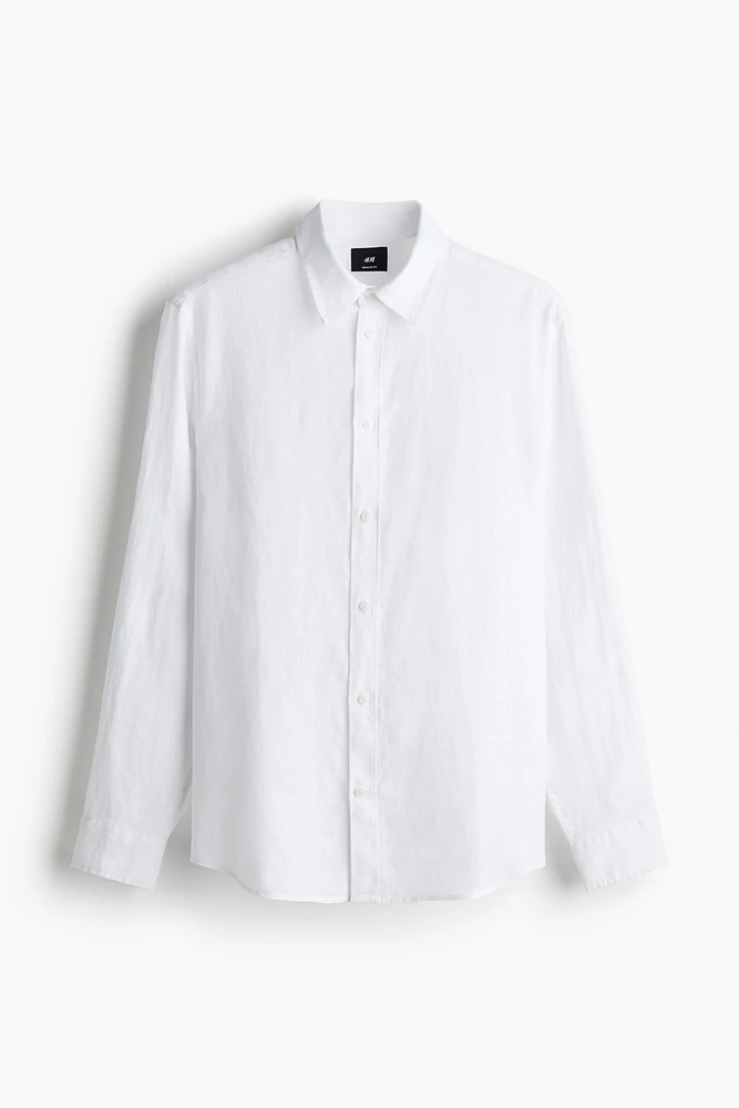 Regular-Fit Linen Shirt