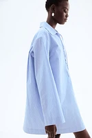 Lace-Up Shirt Dress