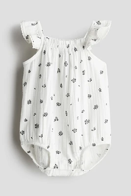 Patterned Muslin Romper Suit