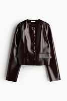 Coated Button-Front Jacket