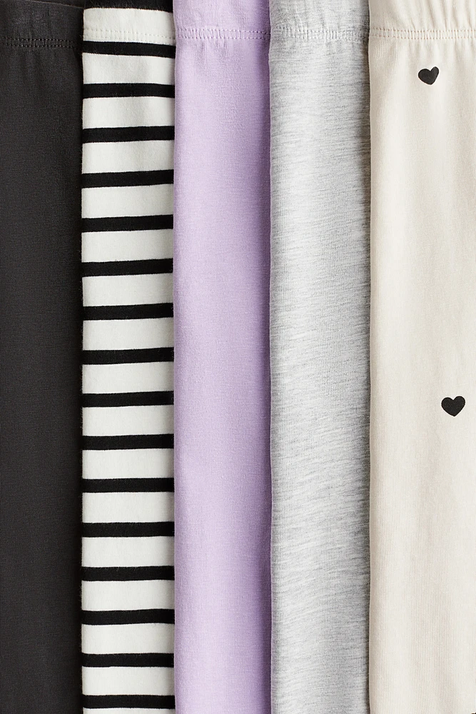 Lot de 5 leggings en jersey