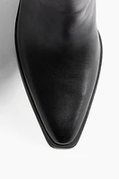 Knee-High Leather Boots