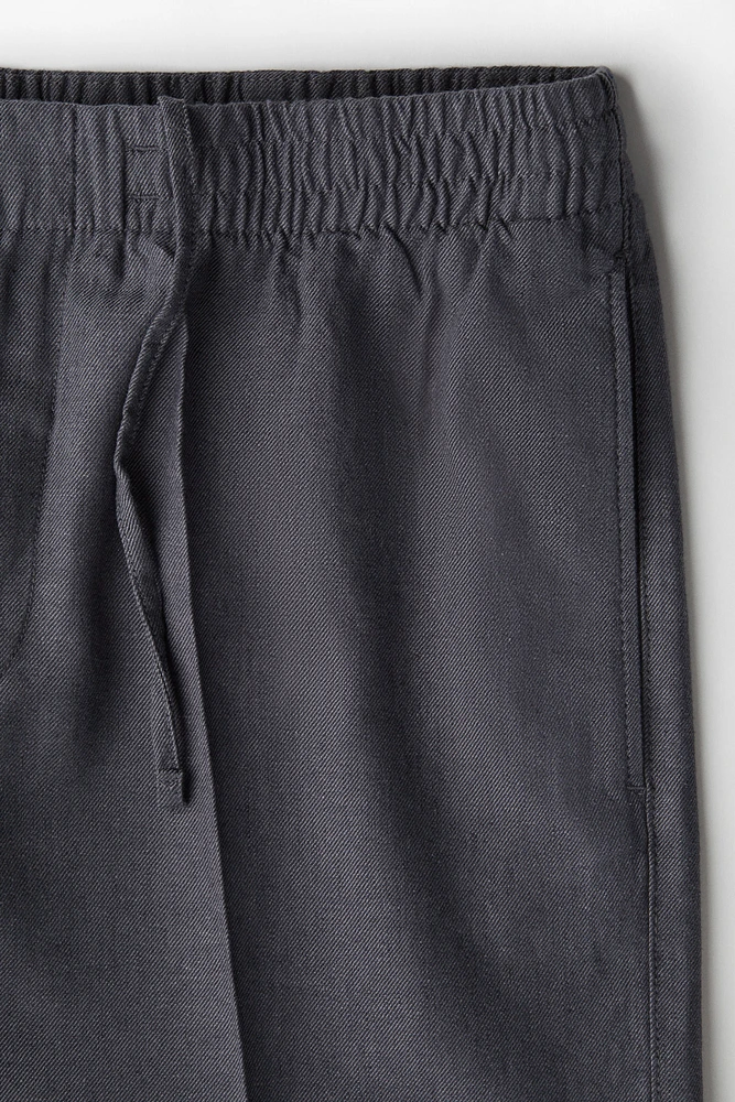 Regular-Fit Linen-Blend Shorts