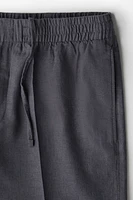 Regular-Fit Linen-Blend Shorts