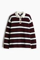 Fine-knit polo shirt