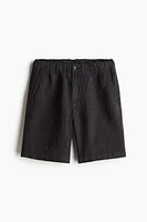 Regular Fit Linen Shorts