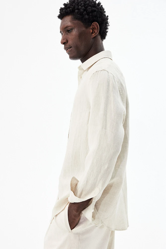 Regular-Fit Linen Shirt