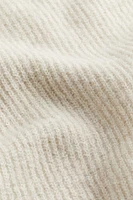 Rib-knit Off-the-shoulder Sweater