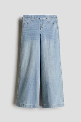 Pantalon large façon denim