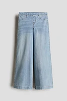 Pantalon large façon denim