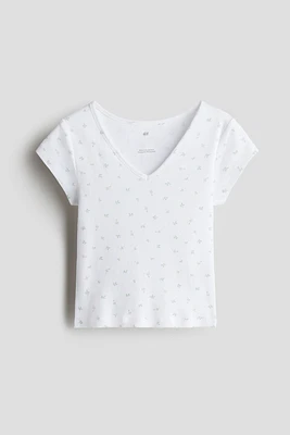 Ribbed Cotton Jersey Top