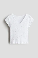Ribbed Cotton Jersey Top
