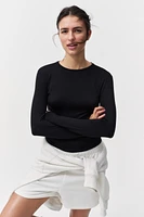 Long-sleeved Microfiber Top