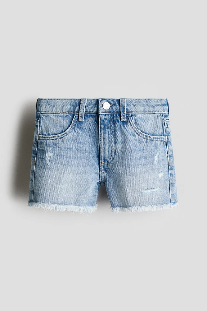 Frayed Denim Shorts