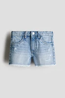 Frayed Denim Shorts