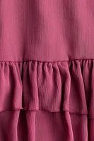 Flounced Chiffon Dress