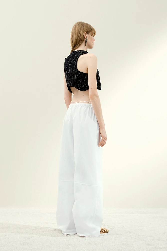 Pantalon ample en coton