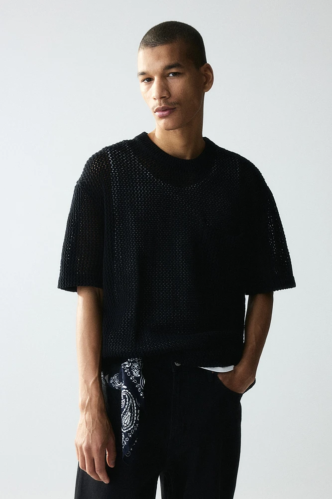 Loose Fit Hole-knit T-shirt