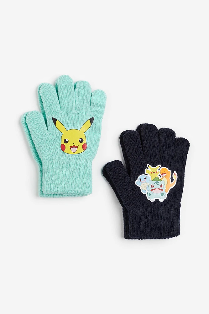 2-pack Print-motif Gloves