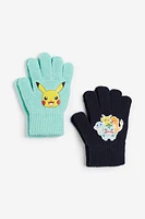 2-pack Print-motif Gloves