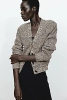 Shoulder-pad Cardigan