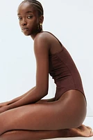 Padded-Cup High-Leg Swimsuit