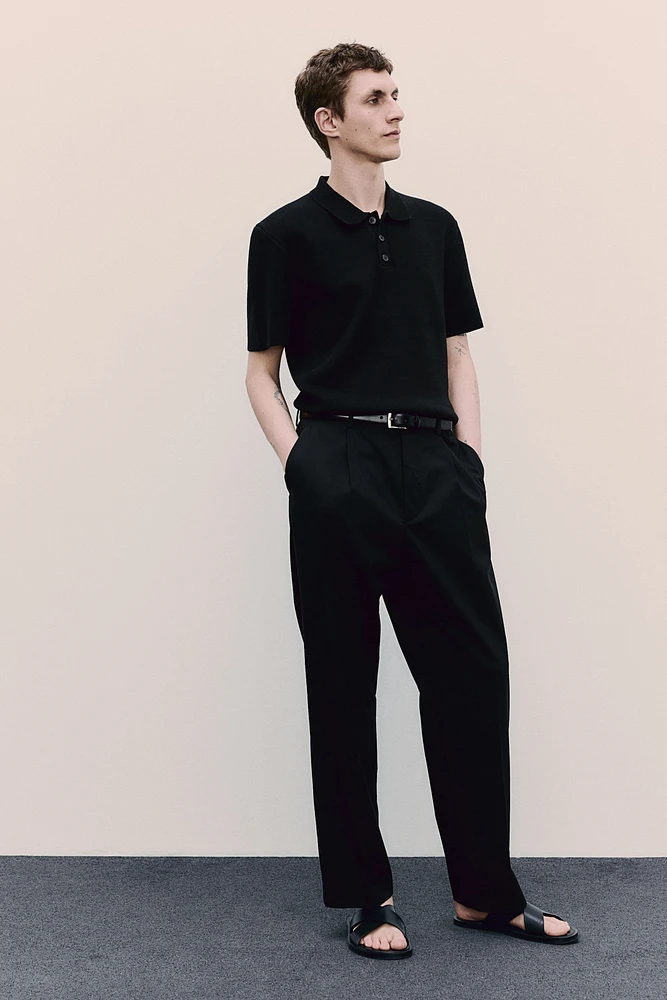 Regular Fit Fine-knit Polo Shirt