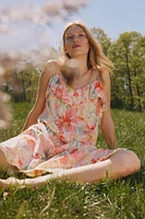 Flounce-trimmed Camisole Dress