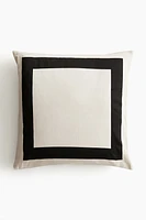 Housse de coussin en satin de coton
