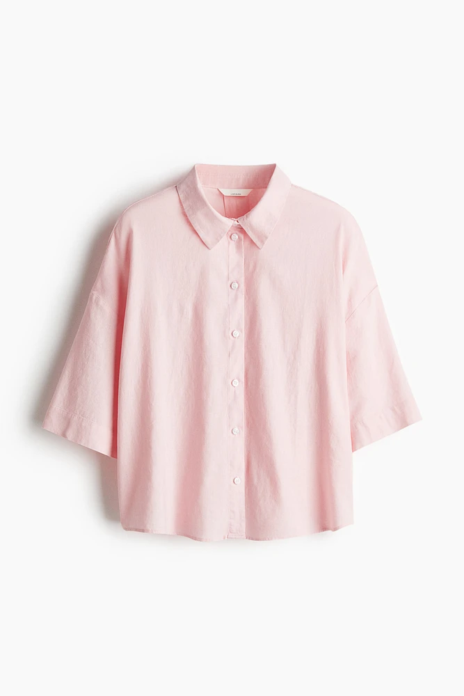 Linen-Blend Shirt