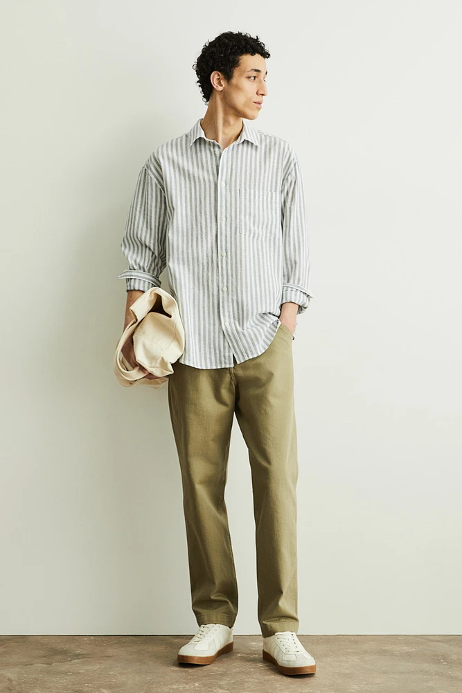 Relaxed Fit Linen-blend Shirt