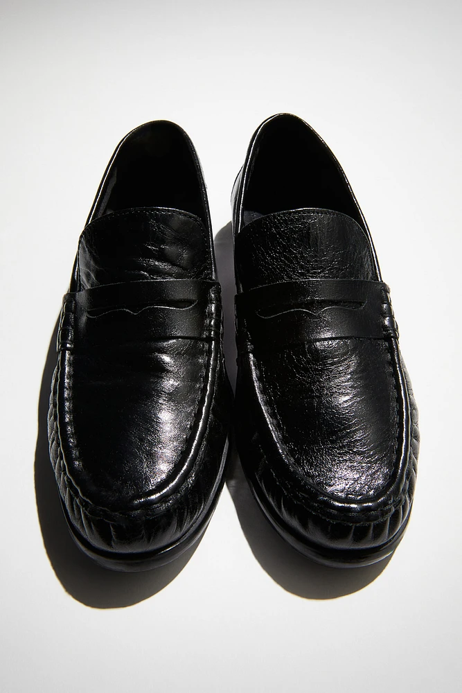 Leather loafers