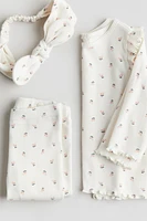 3-piece Ribbed Cotton Set
