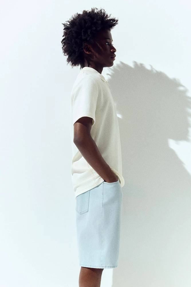 Short ample en denim