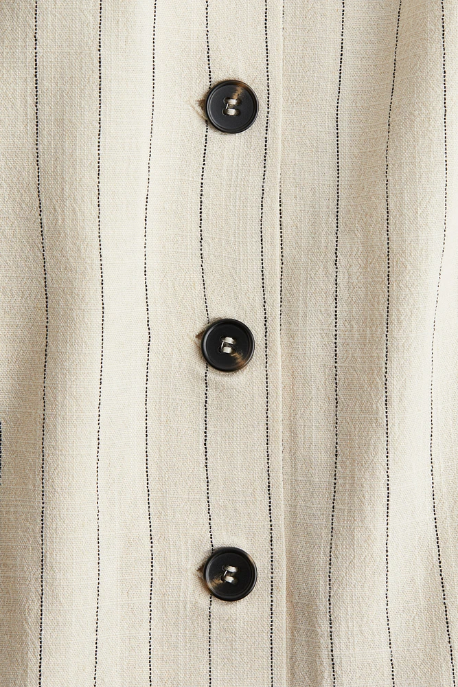 Sleeveless Linen-Blend Dress