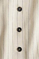 Sleeveless Linen-Blend Dress