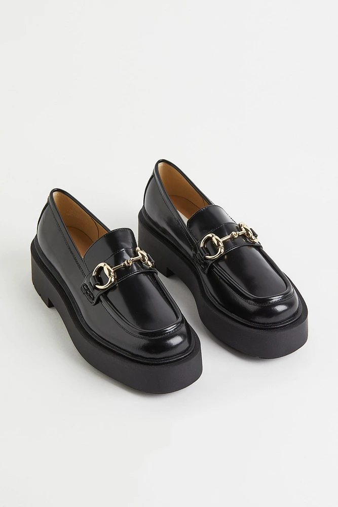 Chunky leather loafers