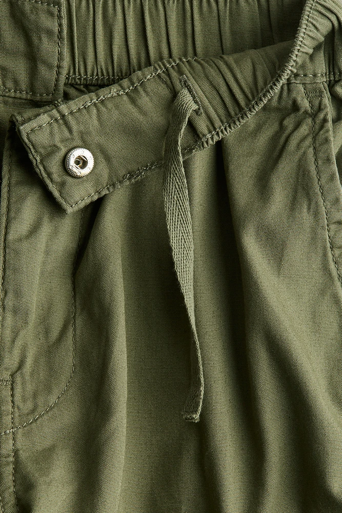 Pantalon parachute en toile de coton