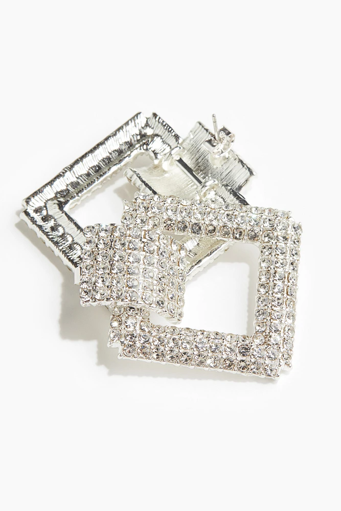 Square Rhinestone Earrings