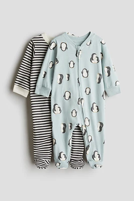 2-pack Zip-up Pajama Jumpsuits