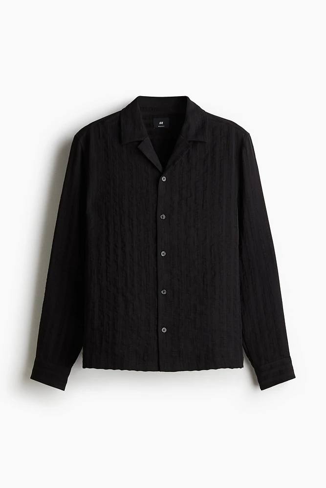 Regular-Fit Jacquard-Weave Resort Shirt