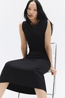 Robe en jersey à encolure bateau