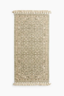 Patterned Rug with Fringe