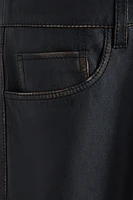 5-pocket leather trousers