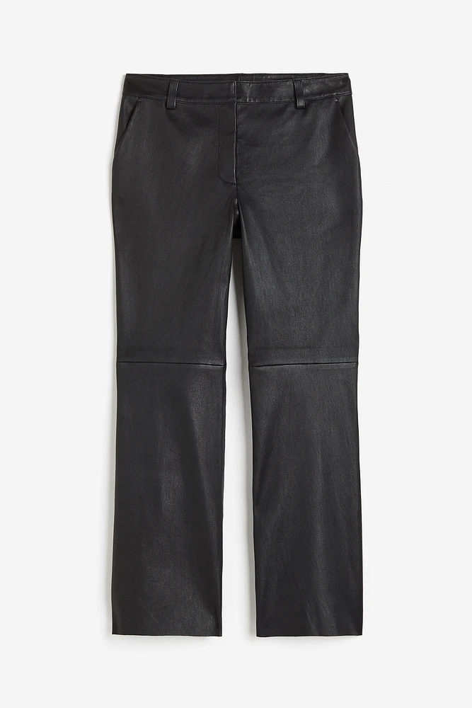 Flared Leather Pants