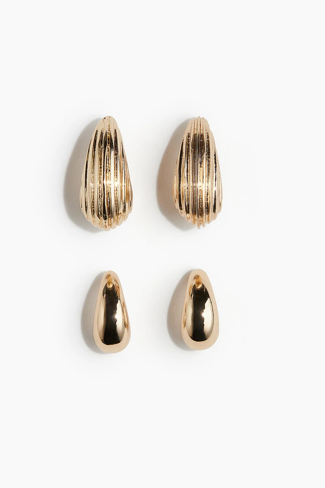 2 pairs Dome Earrings