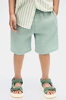 Cotton seersucker shorts